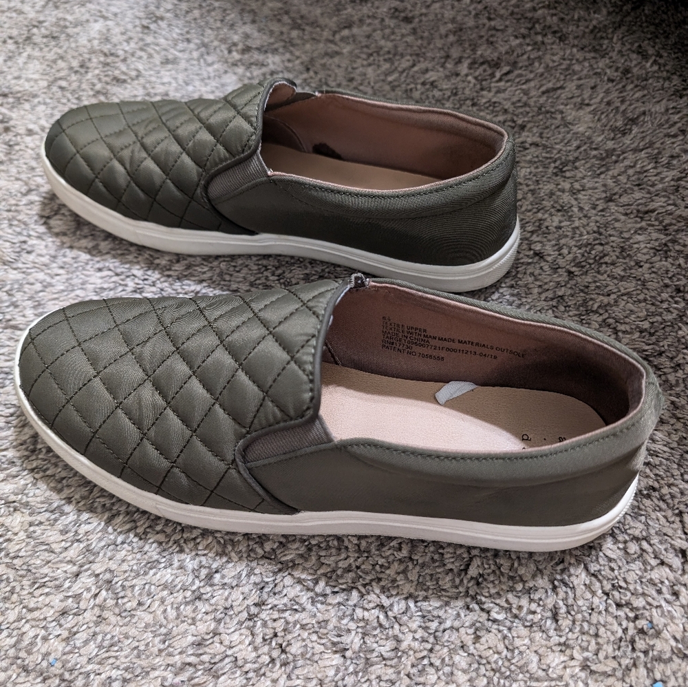 Green sneakers